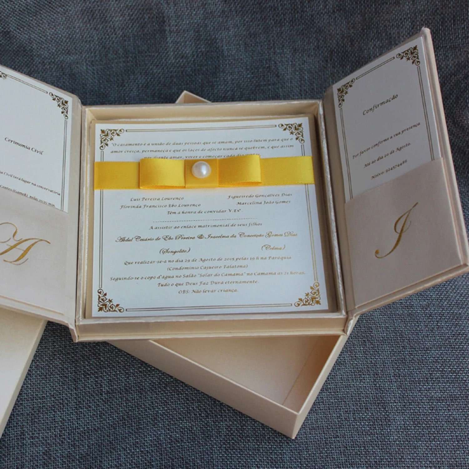 Hardcover Box Wedding Invitation Card Foiling Printing New Invitaion Card 